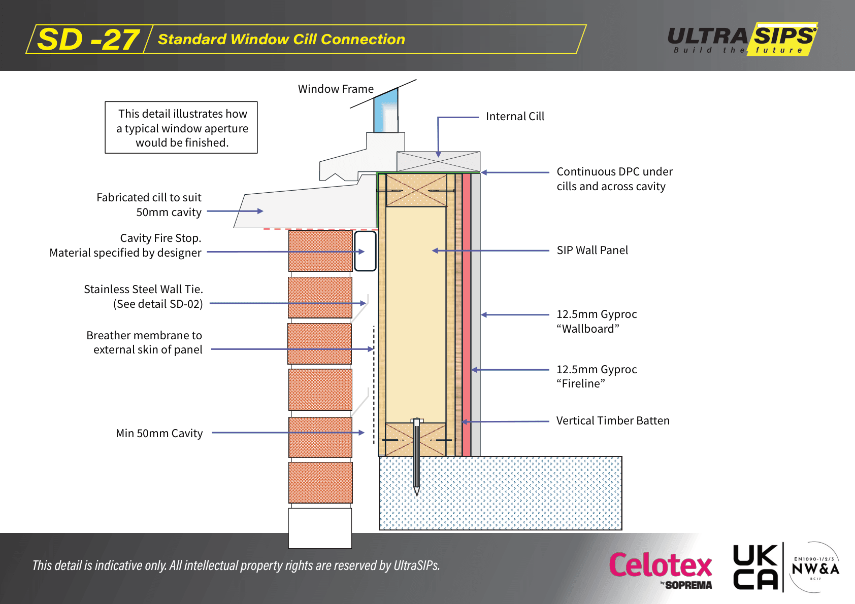 SD-27: Standard Window Cill Connection